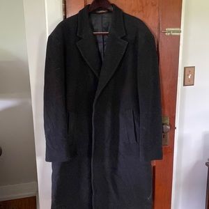 Michael Kors mens 3/4 length black wool blend pea coat size 48R